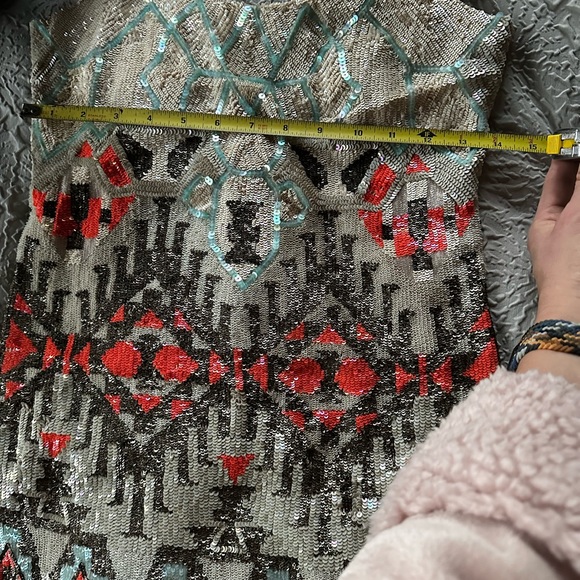 All Saints Spitalfields Aztec Sequin Dress - Picture 8 of 10